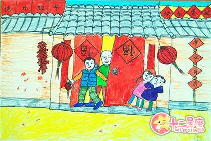 春节绘画作品一等奖 祝贺满满祝福语