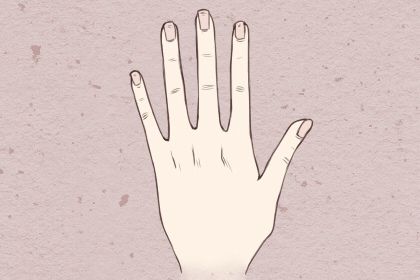命里有钱人的女人手纹 掌心红润 生命线分支向手腕延伸